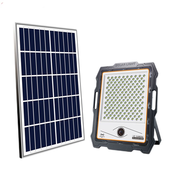 Outdoor High Lumens IP67 Waterproof solar flood light 200w with cctv camera